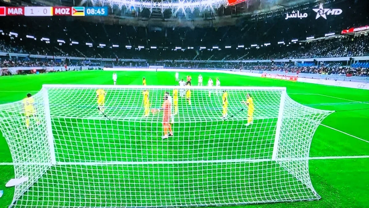 من مباراة المنتخب المغربي أمام الموزمبيق