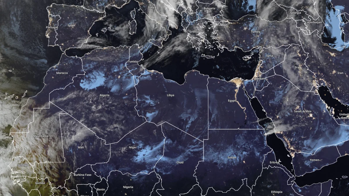 خريطة الطقس في العالم العربي/ المصدر: meteo-compare