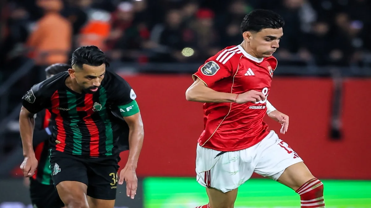 من مباراة الأهلي المصري والجيش الملكي