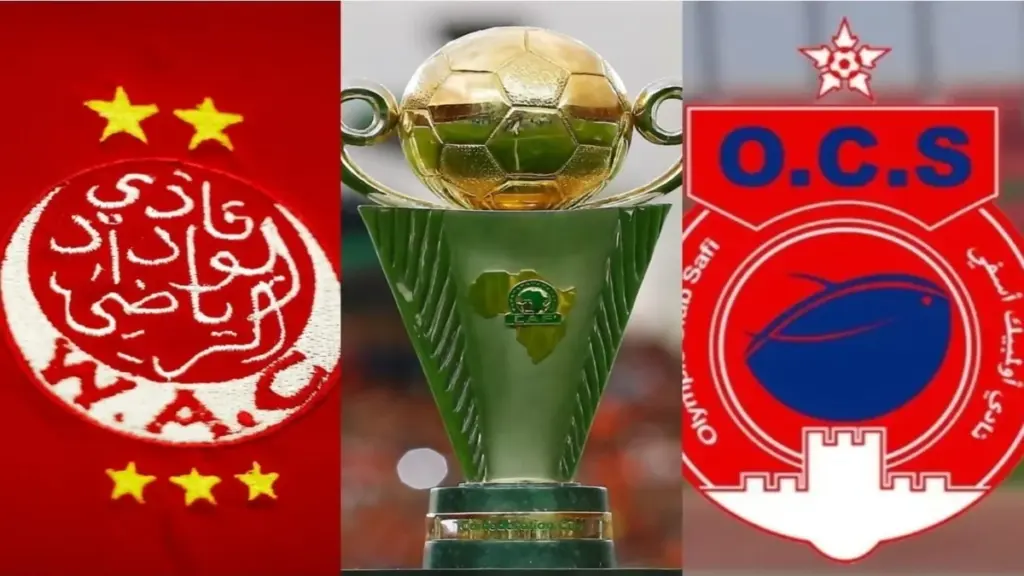 شعاري الوداد الرياضي وأولمبيك آسفي وكأس الكونفيدرالية