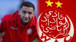 حكيم زياش وشعار نادي الوداد الرياضي