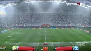 توقف مباراة السعودية والإمارات بملاعب قطر بسبب الأمطار