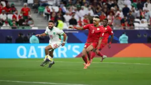 من مباراة المنتخب المغربي أمام عمان ـ المصدر: الجامعة