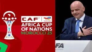 شعار كأس إفريقيا بالمغرب ورئيس فيفا