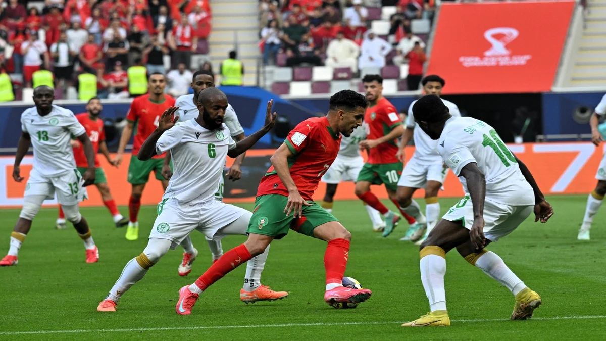 من مباراة المنتخب المغربي وجزر القمر