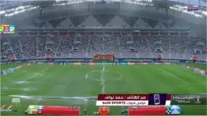 توقف مباراة السعودية والإمارات بملاعب قطر بسبب الأمطار