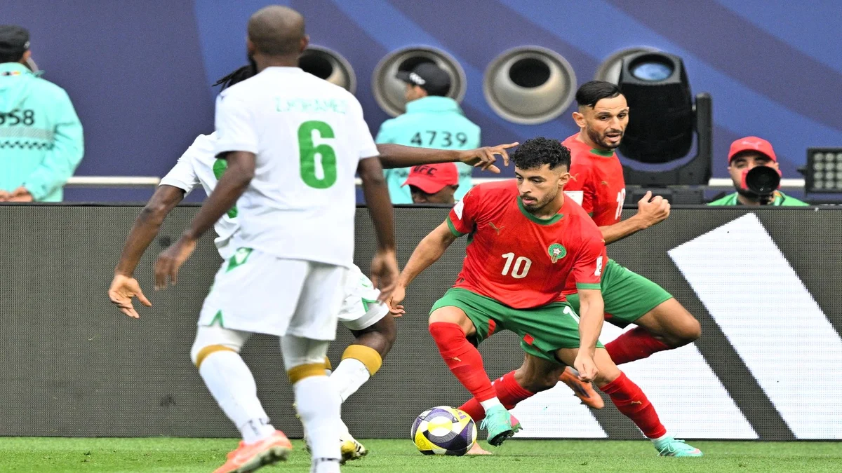 من مباراة المنتخب المغربي وجزر القمر