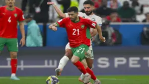من مباراة المنتخب المغربي أمام السعودية