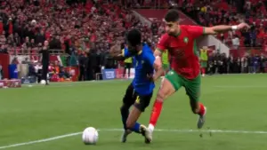 من مباراة المغرب وتنزانيا