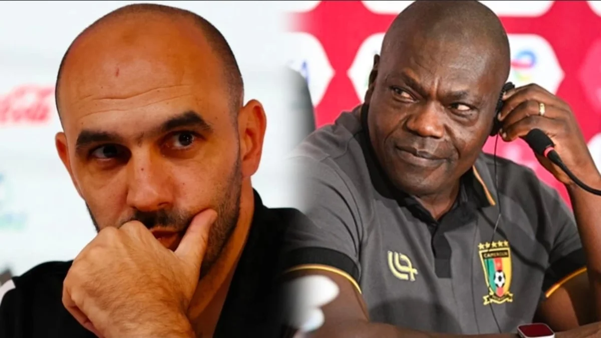 مدرب منتخب المغرب (شمال) والكاميرون (يمين)
