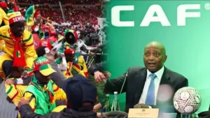 رئيس الكاف وشعب جمهور منتخب السنغال