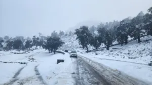 ثلوج جبل "باب القرن" بإقليم شفشاون