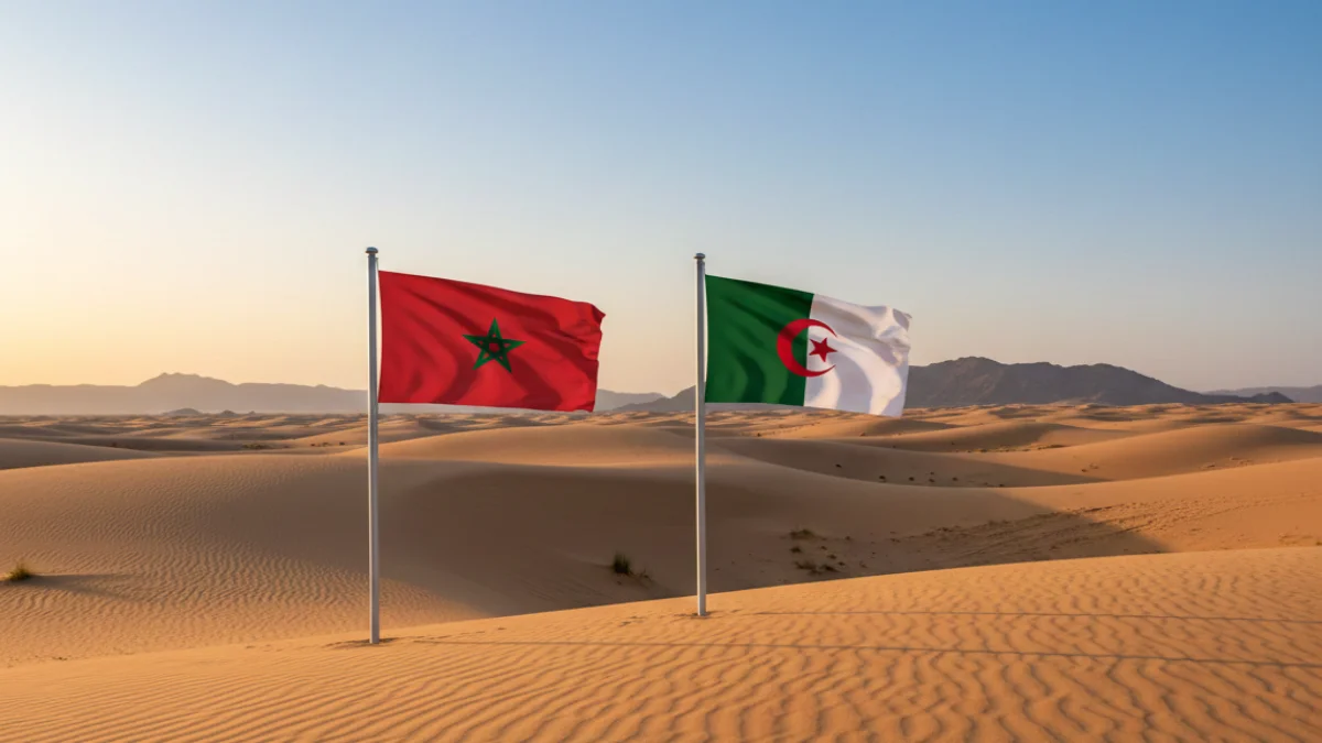 علمي المغرب والجزائر بخلفية الصحراء المغربية