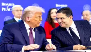 وزير خارجية المغرب بوريطة رفقة الرئيس الأمريكي ترامب