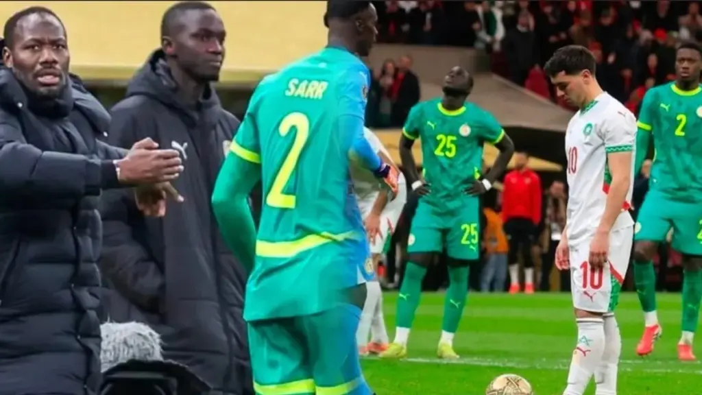 من مباراة المنتخب المغربي والسنغال