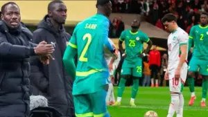 من مباراة المنتخب المغربي والسنغال