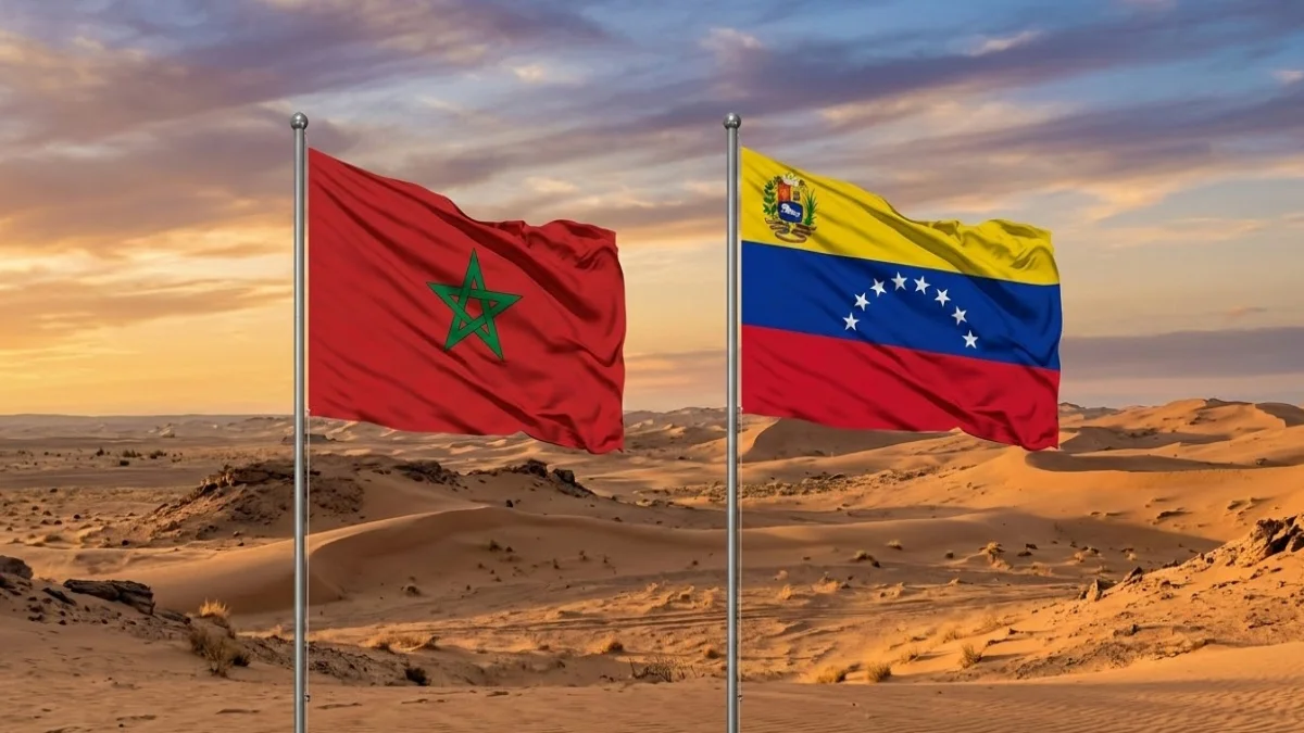 علم المغرب وفنزويلا