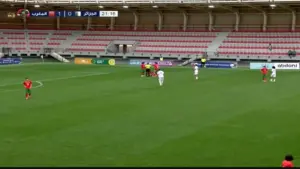 من مباراة المغرب والجزائر