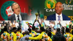 احتفالات السنغال ورئيس الكاف وفوزي لقجع