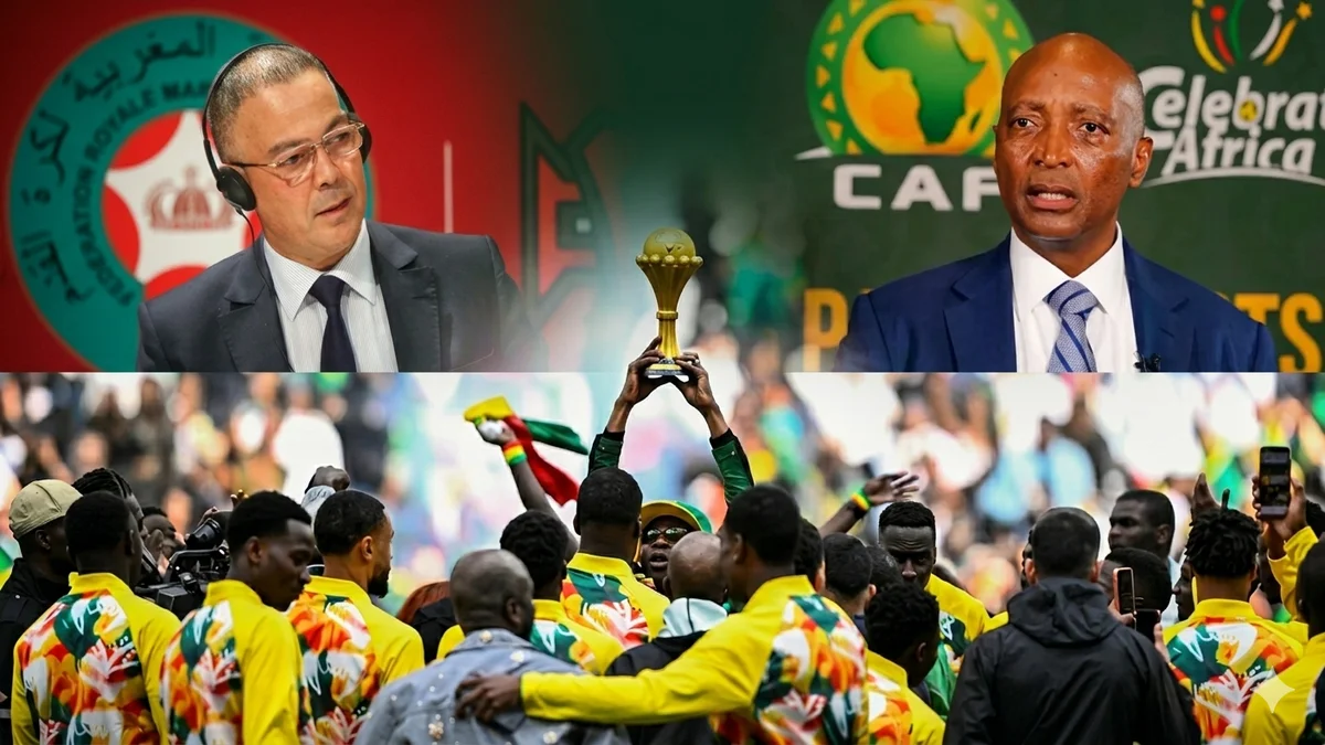 احتفالات السنغال ورئيس الكاف وفوزي لقجع