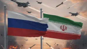 علمي روسيا وإيران