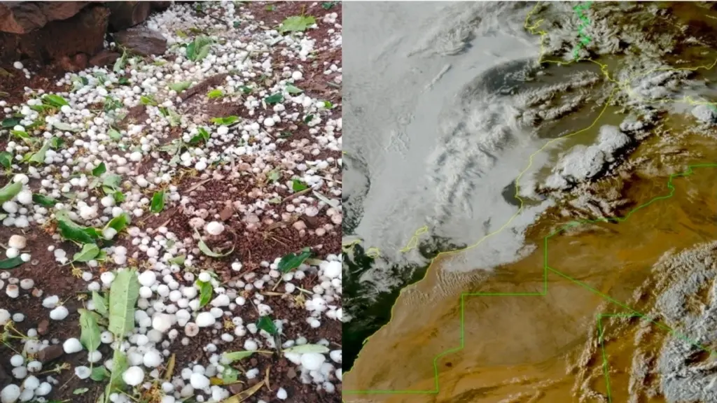 عواصف رعدية عنيفة تضرب أزيلال وتارودانت