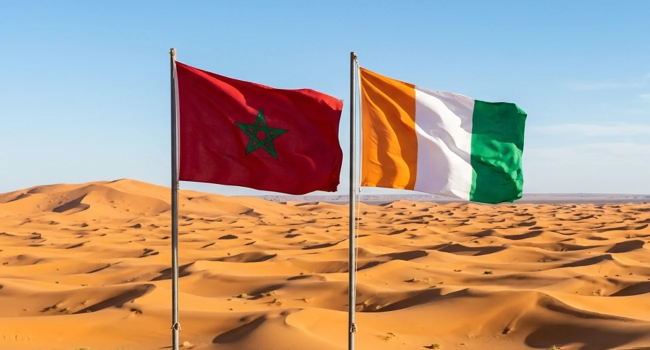 علم المغرب وكوت ديفوار
