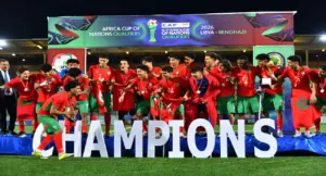 لحظة تتتويج منتخب المغرب في النسخة الماضية من كأس أفريقيا لأقل من 17 سنة