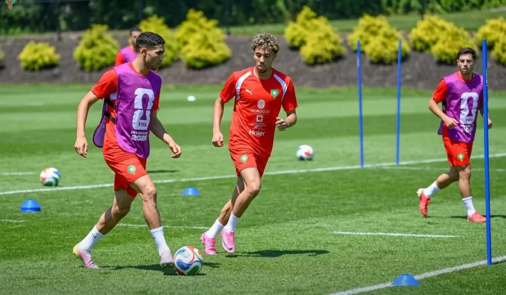 المنتخب المغربي في التداريب