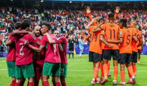 صورة مركبة لمنتخبي المغرب وهولندا