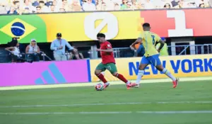 إبراهيم دياز أمام منتخب البرازيل/ المصدر: الجامعة الملكية