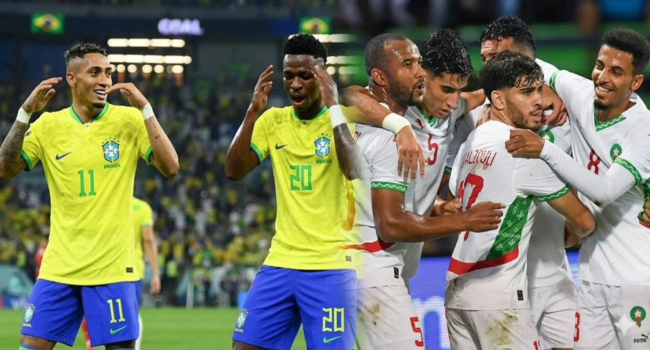 فينيسيوس ورافينيا والمنتخب المغربي ـ صورة مركبة ـ
