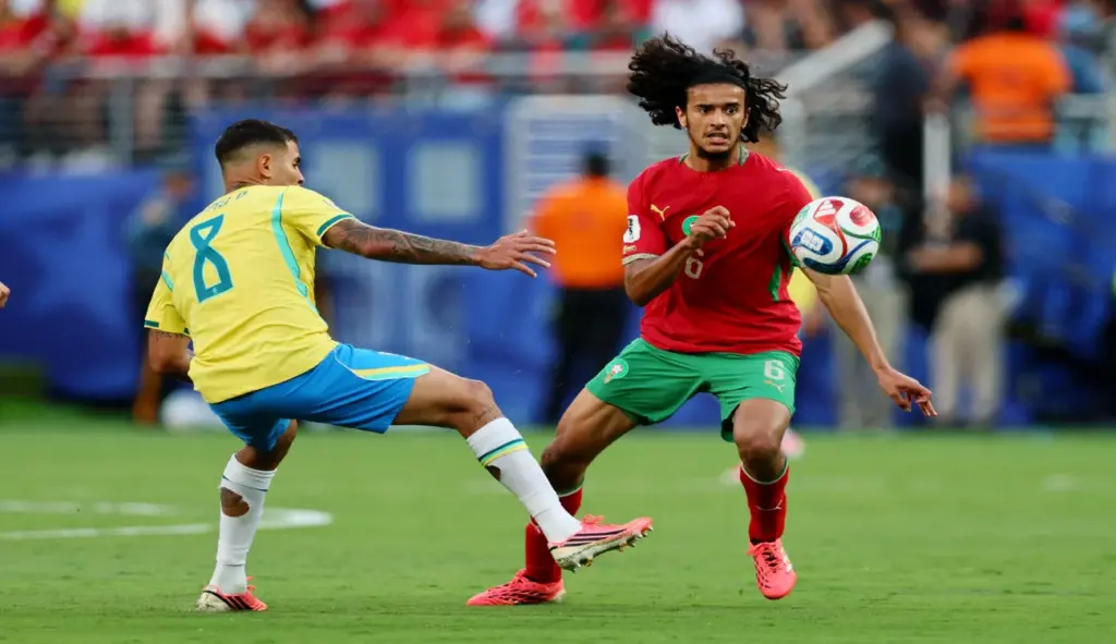 أيوب بوعدي أمام البرازيل
