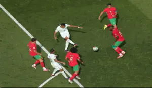 من مباراة المنتخب المغربي أمام فرنسا ـ كأس العالم 2026 ـ