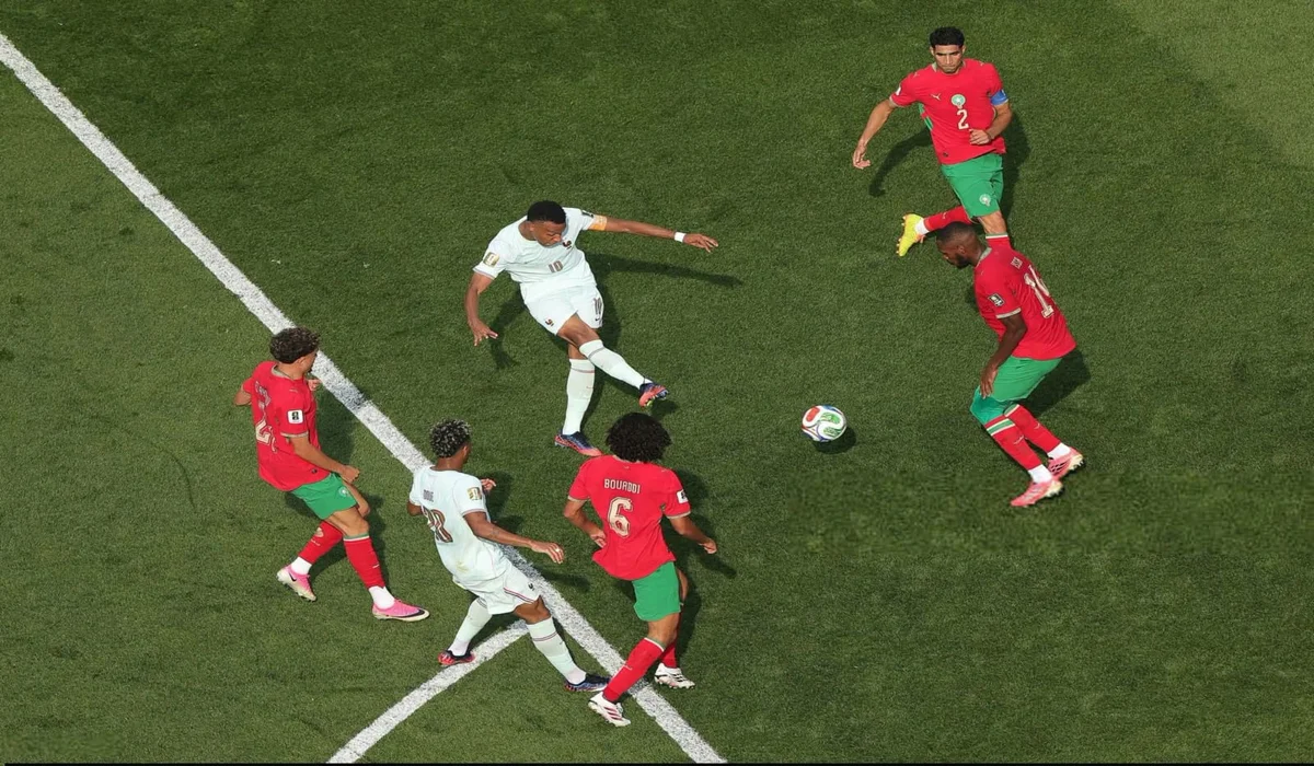 من مباراة المنتخب المغربي أمام فرنسا ـ كأس العالم 2026 ـ