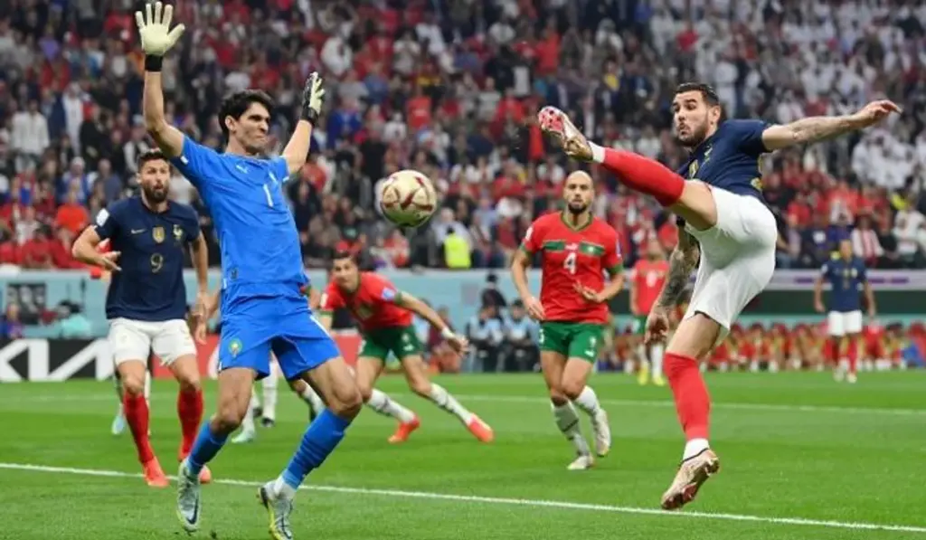 من مباراة المغرب وفرنسا في مونديال قطر 2022