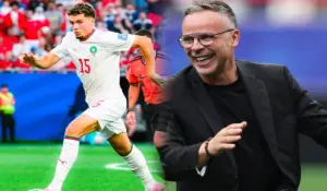 سمير المرابط ومحمد وهبي مدرب المنتخب المغربي ـ صورة مركبة ـ