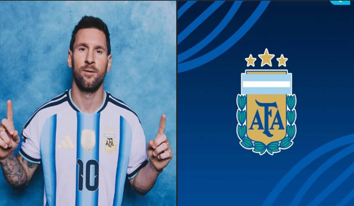 ميسي وشعار الاتحاد الأرجنتيني ـ مركبة ـ