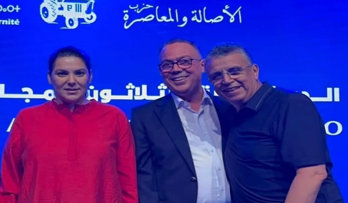 فوزي لقجع يتوسط المنصوري ووهبي