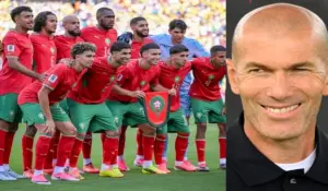 زين الدين زيدان والمنتخب المغربي ـ صورة مركبة ـ