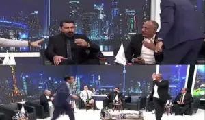 ماجد الشجعي الاعلامي المغربي لحظة انسحابه من البرنامج