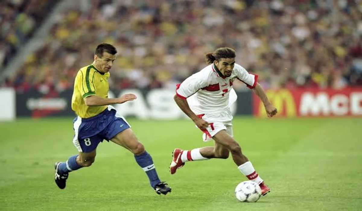 مصطفى حجي في مونديال 1998 أمام البرازيل