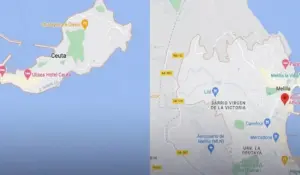 سبتة على الخريطة