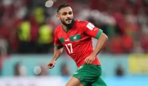 سفيان بوفال بقميص المنتخب المغربي